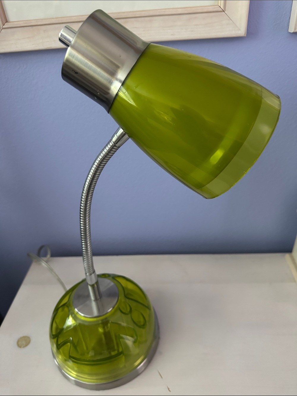 Green Adjustable Desk Lamp with Cubbies